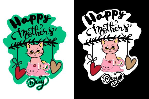 Cat Mom and Baby Mother s Day
