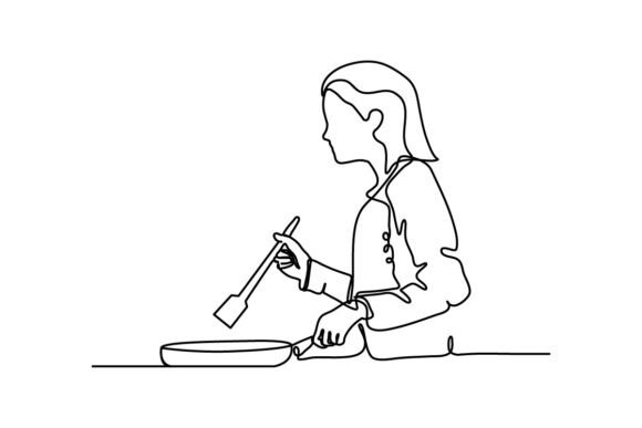 Chef Continuous Line Graphics and Illustrations Review