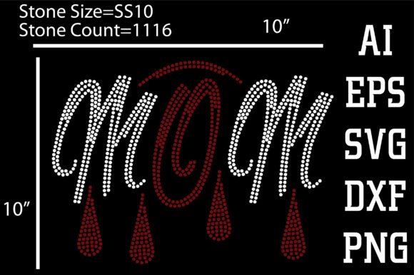 Mom, Rhinestone Design Graphics and T-Shirt Designs