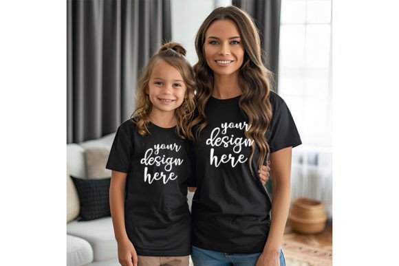 Mommy and Me Black T-shirt Mockup: A Designer’s Review for Graphics and T-Shirts