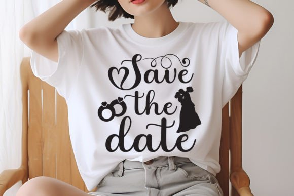Save the Date SVG Design Graphics for T-Shirt Designs