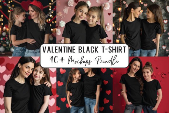 Valentine Mom and Me T-Shirts Mockups Graphics Review